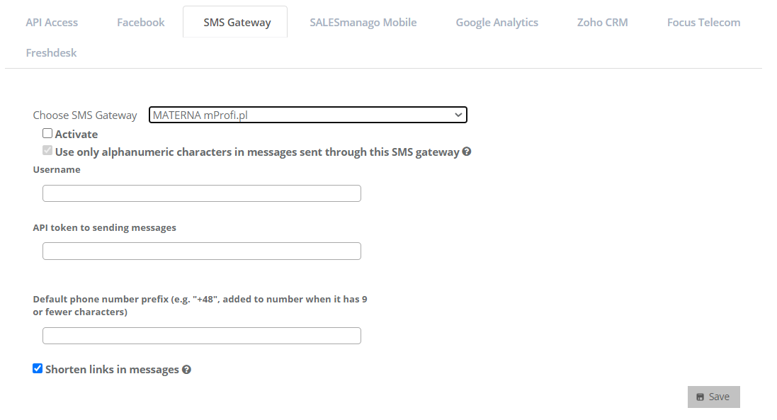 sms gateway free api