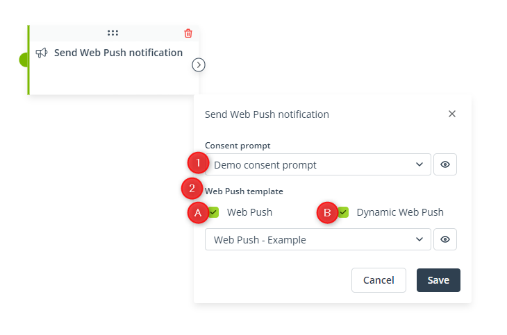 send web push notification