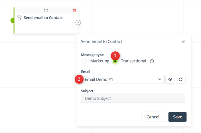 transactional emails workflow